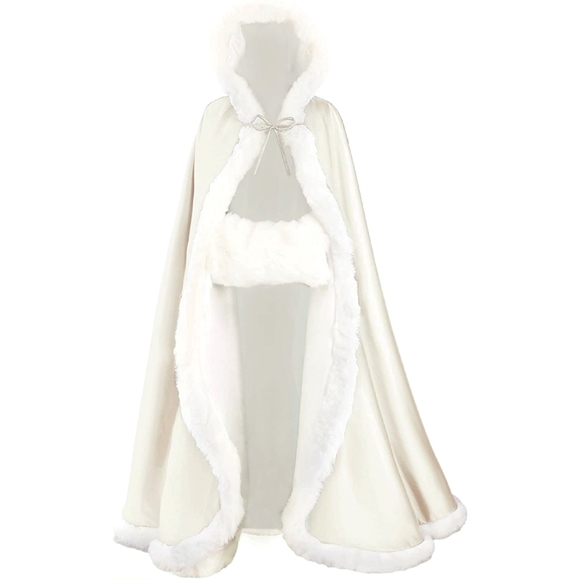 long white hooded cape